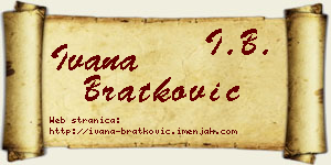 Ivana Bratković vizit kartica